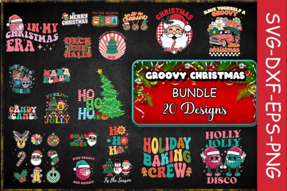 Download Groovy Christmas SVG Bundle - Svg bundle Collection