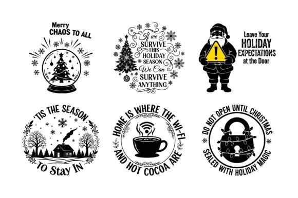 Download Christmas Round Badge SVG Bundle Winter - Svg bundle Collection