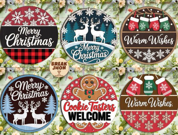 Download Christmas Door Sign SVG Bundle - Svg bundle Collection