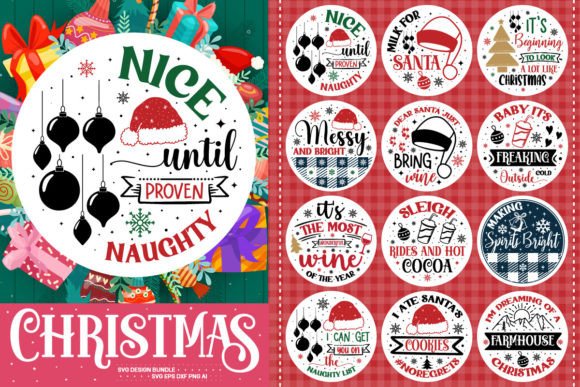 Download Christmas Round Sign Svg Bundle - Svg bundle Collection