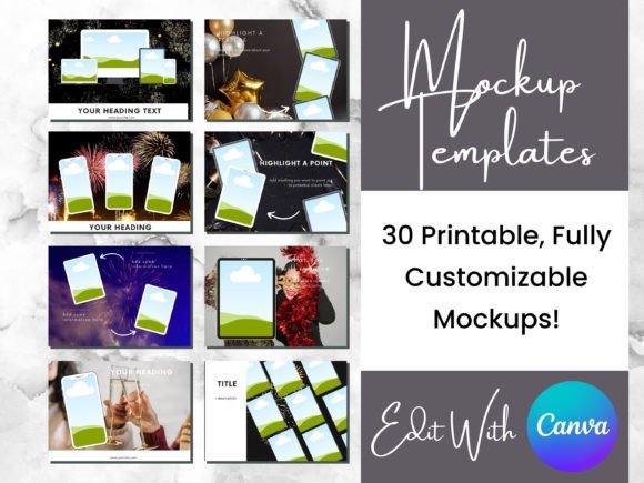 Download 30 New Years Digital Product Mockups - Product Collection