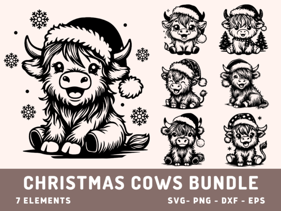 Download Highland Cow Christmas Svg Bundle - Svg bundle Collection