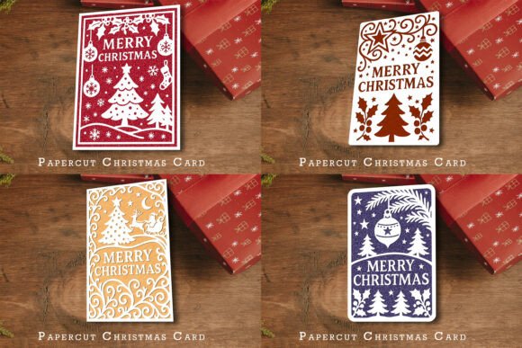 Download Papercut Christmas Card SVG Bundle - Svg bundle Collection