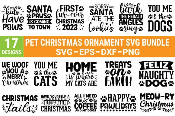 Download Pet Christmas Ornament SVG Bundle - Svg bundle Collection