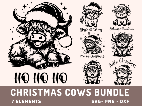 Download Highland Cow Christmas Svg Bundle - Svg bundle Collection