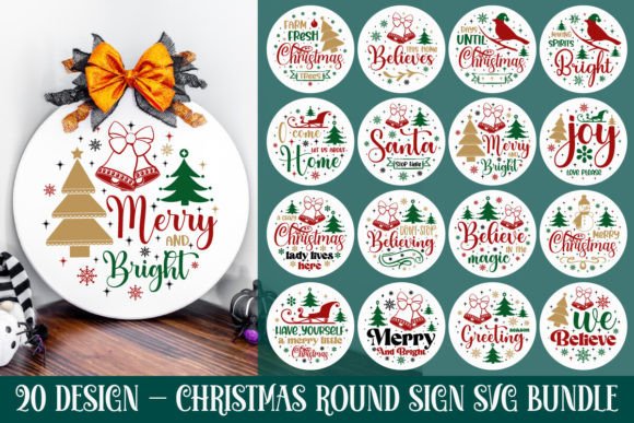 Download Christmas Round Sign Svg Bundle - Svg bundle Collection