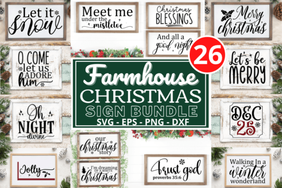 Download Farmhouse Christmas Sign  Svg Bundle - Svg bundle Collection