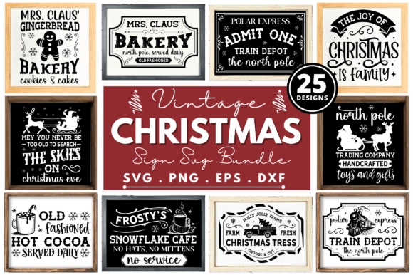 Download Farmhouse Christmas Sign SVG Bundle - Svg bundle Collection