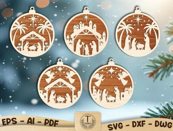 Download Nativity Ornament SVG Bundle - Svg bundle Collection