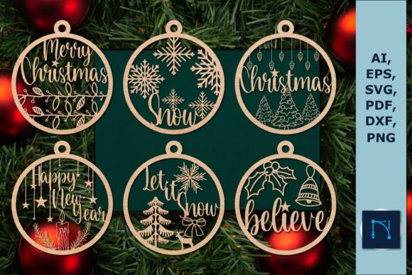 Download Christmas Ornaments Glowforge SVG Bundle - Svg bundle Collection
