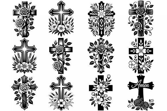 Download Christian Floral Cross SVG Bundle - Svg bundle Collection