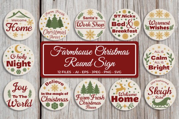 Download Farmhouse Christmas Sign SVG Bundle - Svg bundle Collection