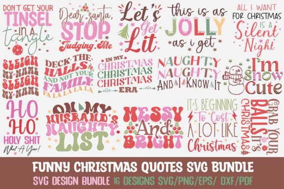 Download Funny Christmas Quotes SVG Bundle - Svg bundle Collection