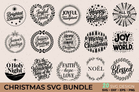 Download Christmas Svg Bundle, Christmas Ornament - Svg bundle Collection