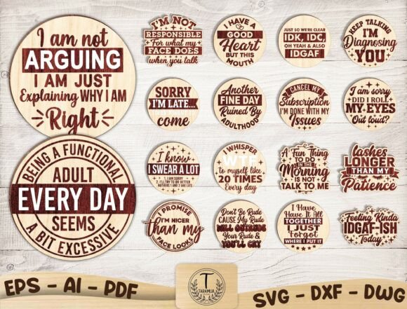 Download Sarcasm Quotes Laser Cut File SVG Bundle - Svg bundle Collection