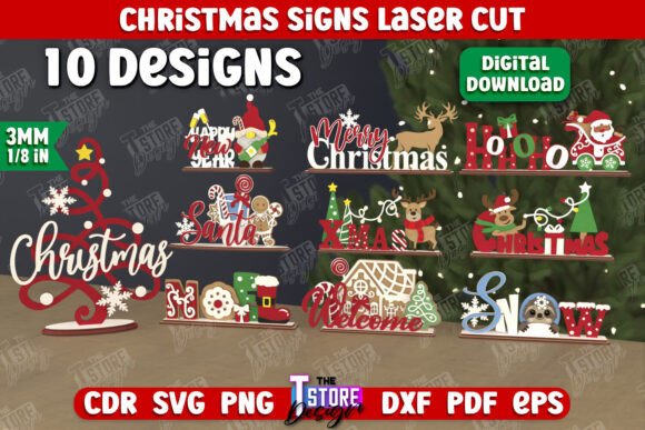 Download Christmas Signs Bundle | Holiday Decor - Christmas sign Collection