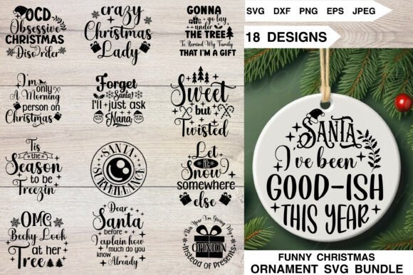 Download Funny Christmas Ornament SVG Bundle - Svg bundle Collection