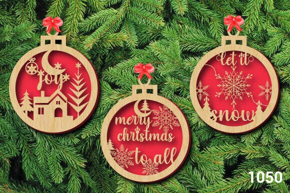 Download Christmas Wooden Ornament SVG Bundle1050 - Svg bundle Collection