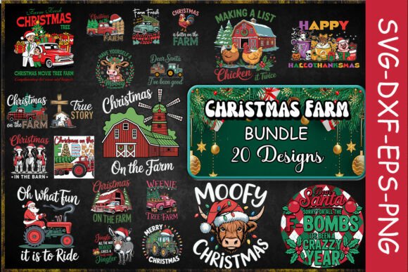 Download Christmas Farm SVG Bundle - Svg bundle Collection