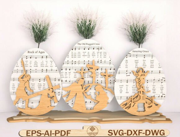 Download Christian Easter Egg Decor Lasercut File - Lasercut Collection