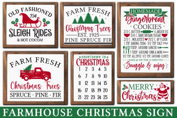 Download Farmhouse Christmas Sign SVG Bundle - Svg bundle Collection