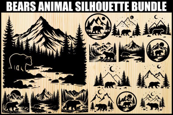 Download Bear Silhouette Vector SVG Bundle - Svg bundle Collection