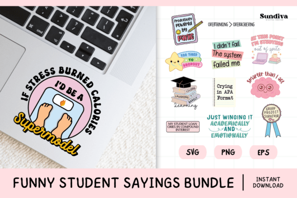 Download Funny Student Life Saying SVG Bundle V1 - Svg bundle Collection
