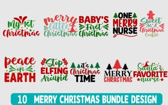 Download Merry Christmas SVG Bundle Design - Svg bundle Collection