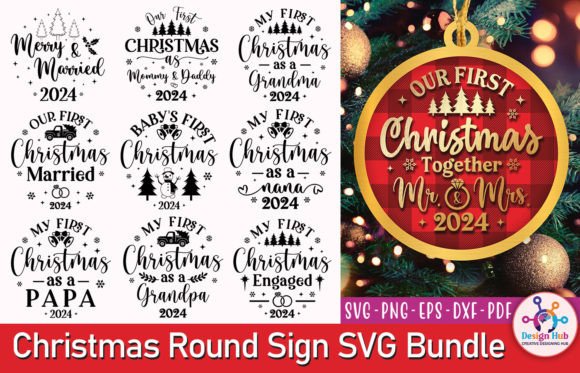 Download Christmas Round Sign SVG Bundle - Svg bundle Collection