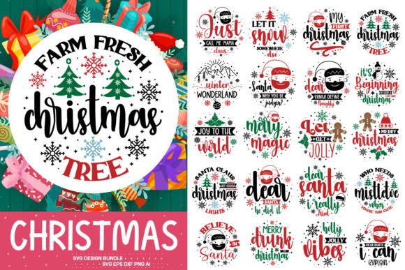 Download Christmas Round Sign Svg Bundle - Svg bundle Collection