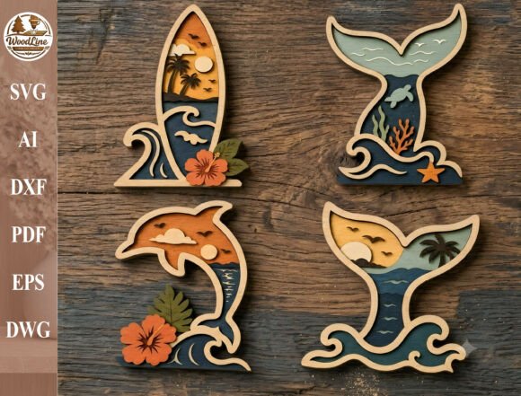 Download Layered Ocean Silhouette SVG Bundle - Svg bundle Collection
