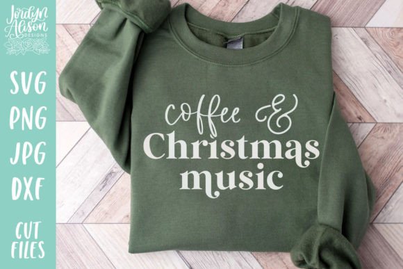 Download Coffee and Christmas Music SVG - Premium Bundle
