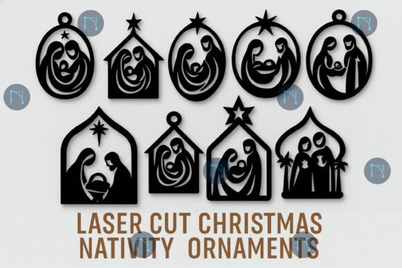 Download Christmas Nativity Ornaments SVG Bundle - Svg bundle Collection