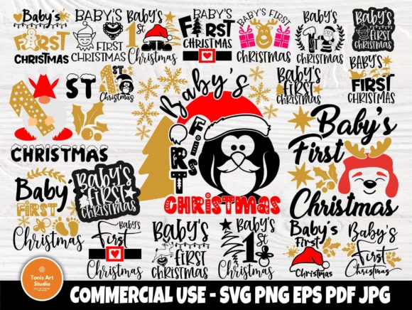 Download Baby's First Christmas SVG Bundle - Svg bundle Collection