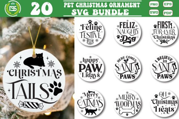 Download Pet Christmas Ornament SVG Bundle, Cat a - Svg bundle Collection