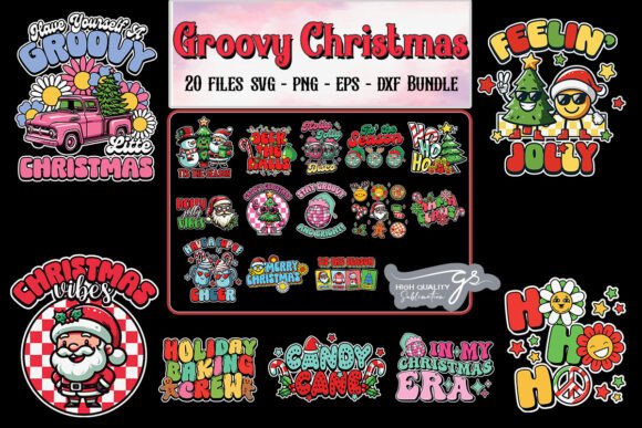 Download Groovy Christmas SVG Bundle - Svg bundle Collection