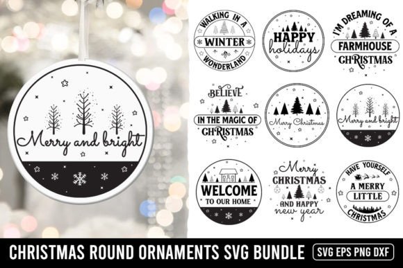 Download Christmas Round Sign SVG Bundle - Svg bundle Collection