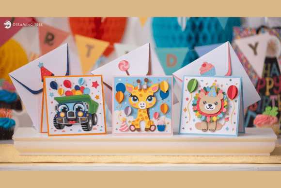 Download Tiny Tots Birthday Pop Up Cards SVG Bundle - Svg bundle Collection