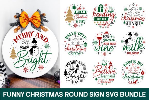 Download Funny Christmas Round Sign Svg Bundle 2 - Svg bundle Collection