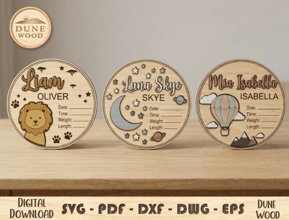 Download Personalized Baby Birth Sign SVG Bundle - Svg bundle Collection
