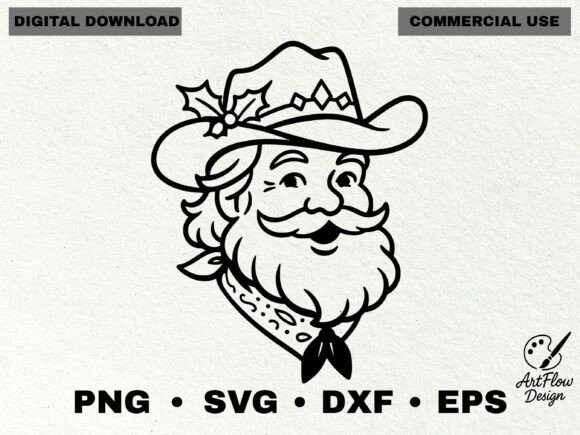 Download Cowboy Santa SVG - Santa svg Collection
