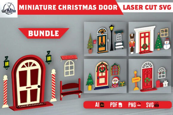 Download Miniature Christmas Door SVG Bundle - Svg bundle Collection