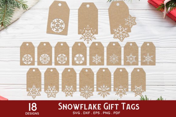 Download Snowflake Christmas Gift Tag Svg Bundle - Svg bundle Collection