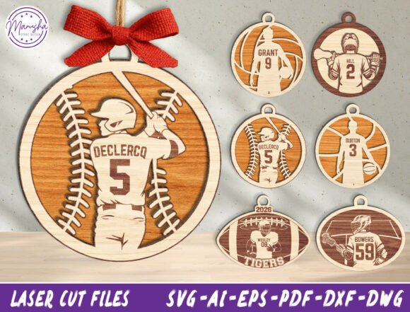 Download Sports Ornament Cut File SVG Bundle - Svg bundle Collection
