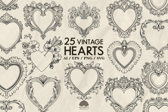 Download Vintage Hearts Svg Bundle - Svg bundle Collection