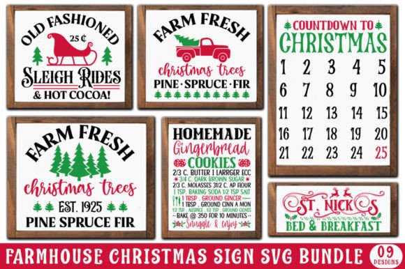 Download Farmhouse Christmas Sign SVG Bundle - Svg bundle Collection