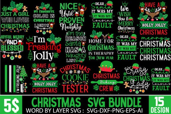 Download Christmas SVG Bundle,Christmas Design - Svg bundle Collection