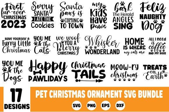 Download Pet Christmas Ornament SVG Bundle - Svg bundle Collection
