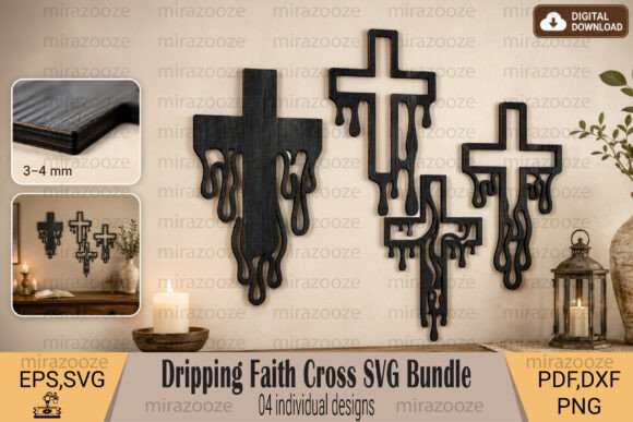 Download Dripping Faith Cross SVG Bundle - Svg bundle Collection