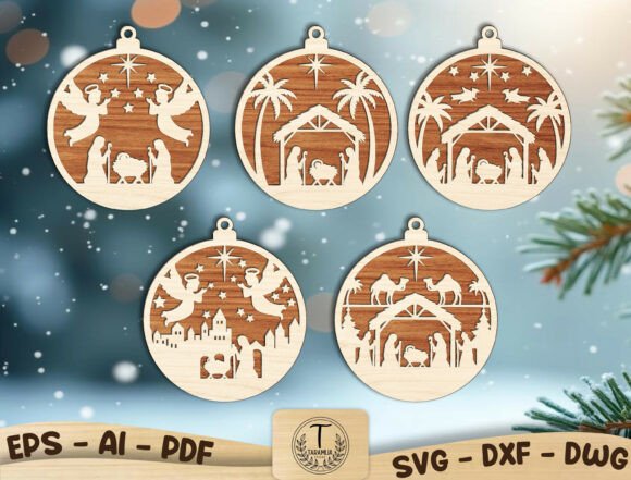 Download Nativity Ornament SVG Bundle - Svg bundle Collection